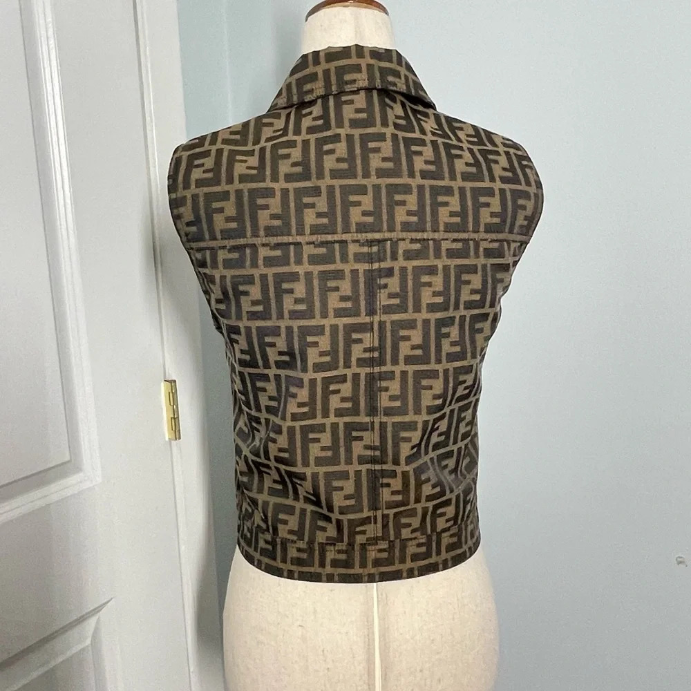 Fendi Jeans Cropped Jacket Vest size IT40 - Picture 11 of 17
